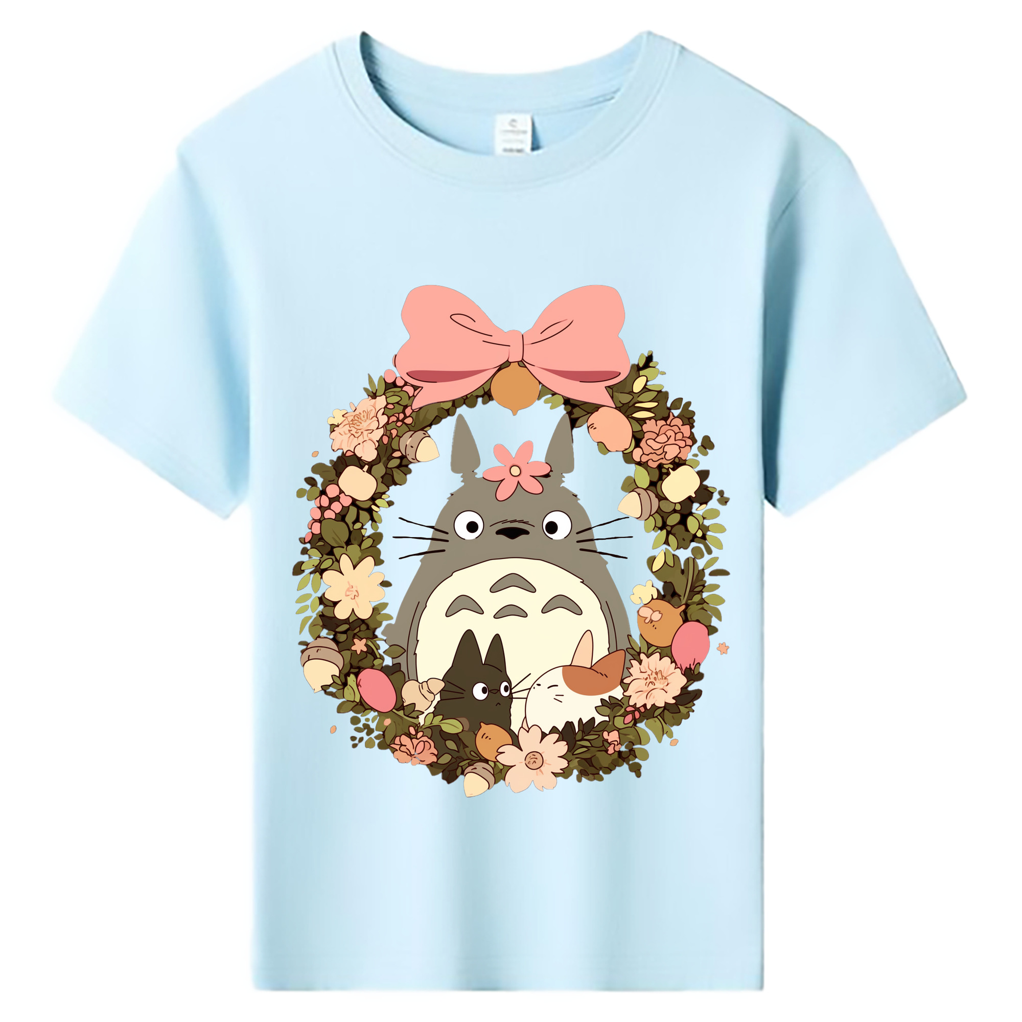 （画像用） となりのトトロ 草壁メイ 草壁サツキ My Neighbor Totoro Satsuki Kusakabe Mei Kusakabe 綿100％キッズTシャツ（フロントプリント）